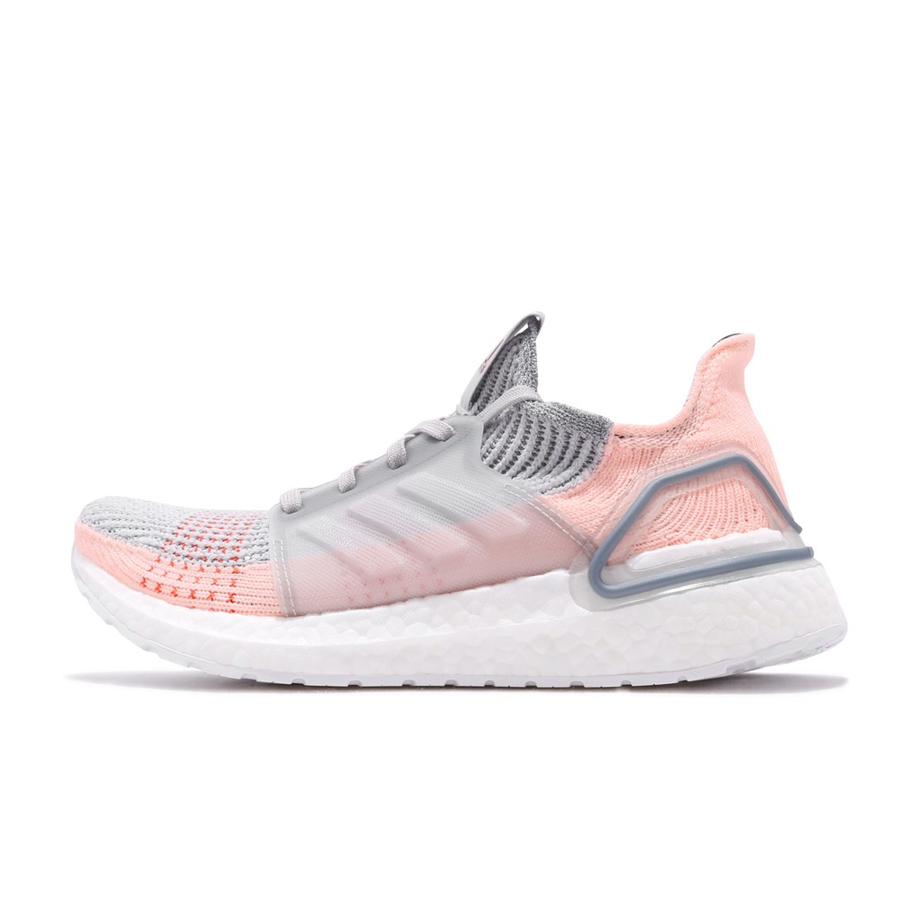 adidas 慢跑鞋 UltraBoost 19 W 灰 橘 女鞋 B75881 【ACS】