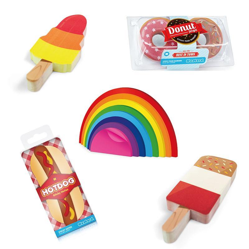 趣味便利貼 - (彩虹+熱狗+甜甜圈+雪糕+三色冰)