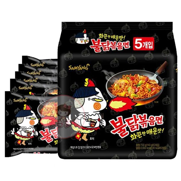 韓國 SamYang 三養 火辣雞肉炒麵 辣雞麵 韓國泡麵 進口泡麵 (五入) 【美日多多】