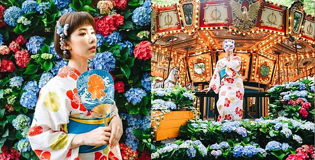 穿浴衣 免費賞繡球花 來薰衣草森林繡球花牆拍夢幻美照 台灣旅行趣 Line Today