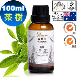 ◎薰香，除臭，淨化空氣|◎適用於可添加精油之香薰機/水氧機|◎可置放於辦公室與居家場所品牌:Warm森林浴類別:精油規格/容量:Warm森林浴單方純精油100ml-茶樹精油進口地:澳洲分裝地:台灣保存