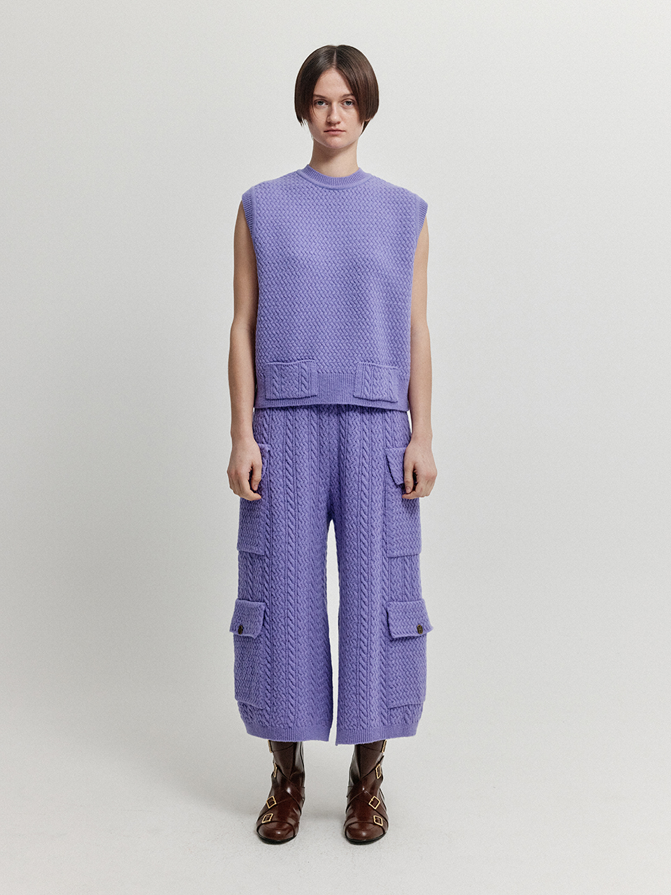 EENK XEA Pocket Cable Knit Pants