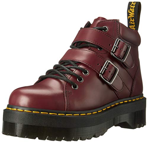 特價8折!! Dr.Martens - BRYONY Lace Buckle Boot 厚底增高 兩扣 八孔 馬丁鞋 中筒靴 (CHERRY RED 櫻桃紅)