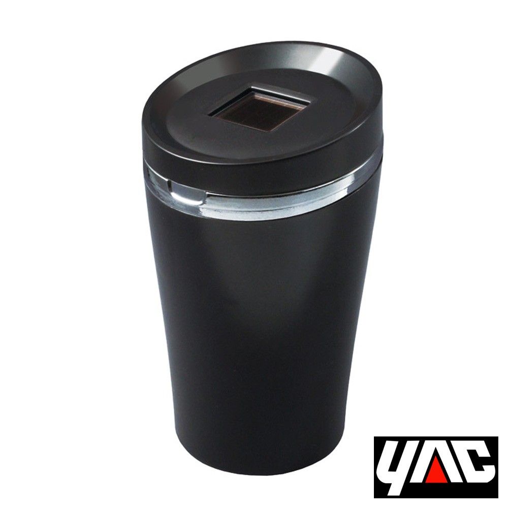 YAC寬口徑太陽能LED煙灰缸-黑(PZ-626)