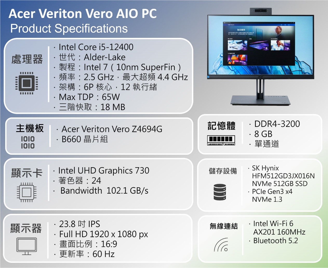 Acer Veriton Vero All-in-One PC 開箱實測：落實環境永續理念，兼具完善功能性與使用體驗！