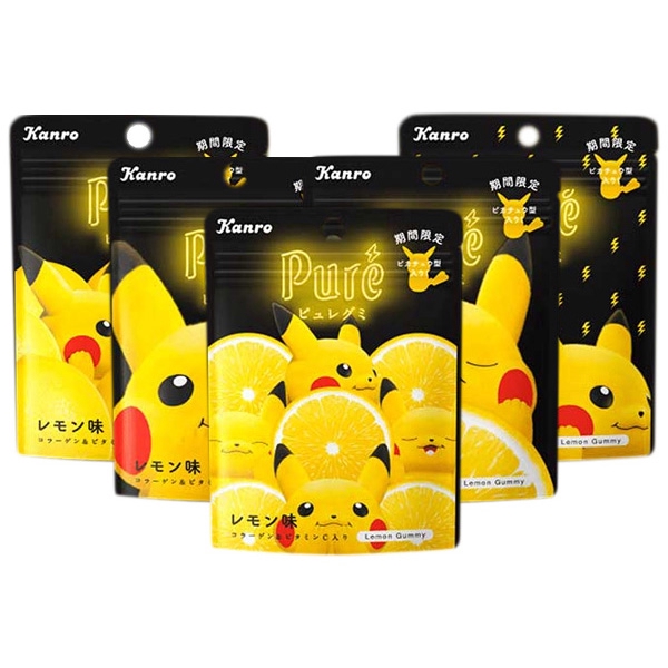 【商品特色】日本超人氣知名軟糖品牌！Pure系列軟糖超萌的寶可夢造型，軟糖Q彈嚼勁，經典檸檬風味，酸甜好滋味產品說明：Q彈嚼勁、酸酸甜甜的好滋味，深受大人小孩的喜愛！保存期限：2021.06.30每款