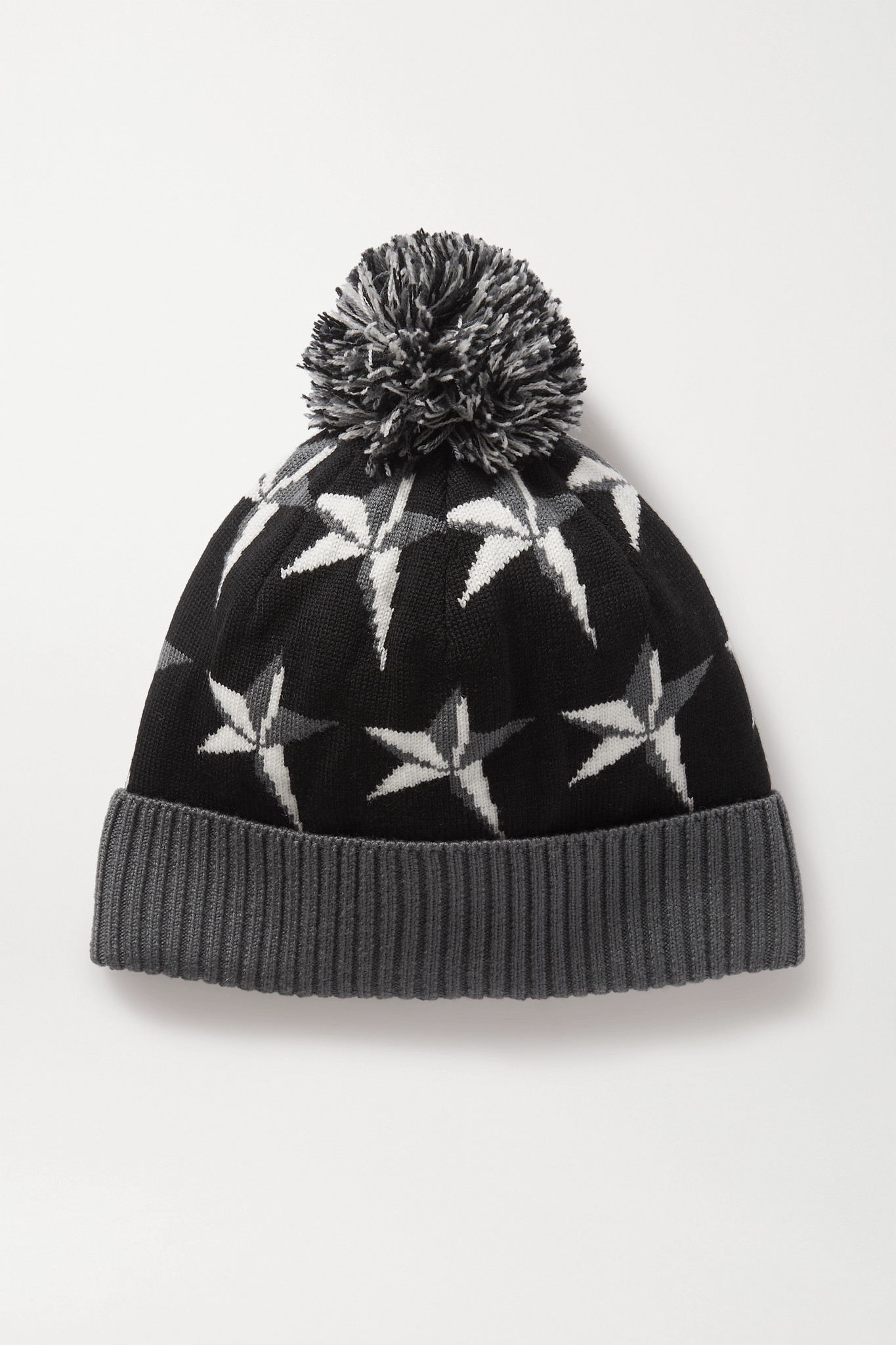 Perfect Moment 这款厚实毛线帽是以温暖的美利奴羊毛混纺面料制成，铺满品牌标志性的 