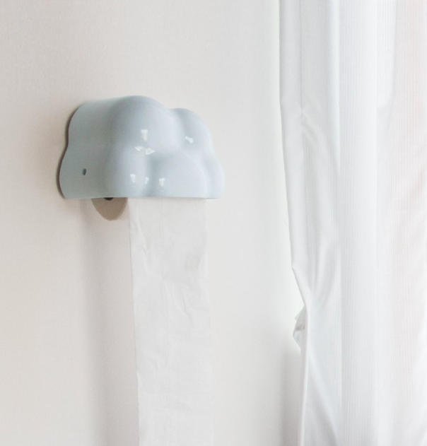 陶瓷掛牆雲朵卷筒衛生紙架