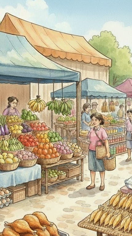 ตลาดนัดดอนชะเอม วันพฤหัสบดี และ วันเสาร์