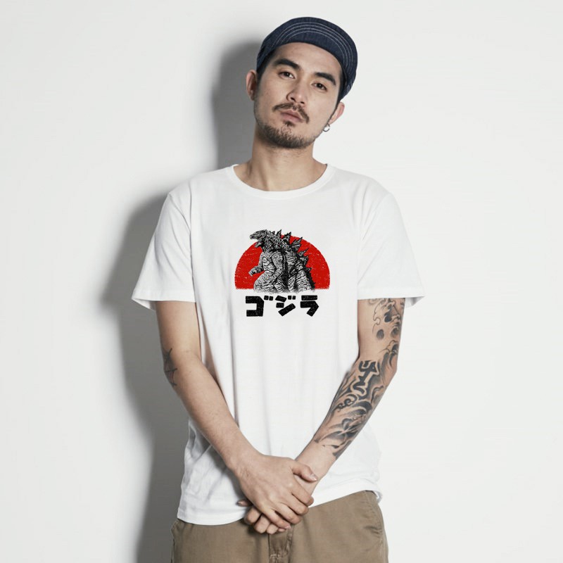 Godzilla Rise Sun 短袖T恤 4色 日本酷斯拉哥吉拉浮世繪藝妓拉麵日文怪獸GODZILLA武士海浪海嘯
