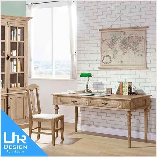 美式鄉村風伊利諾白橡全實木5.3尺書桌(19I20/B498-02)