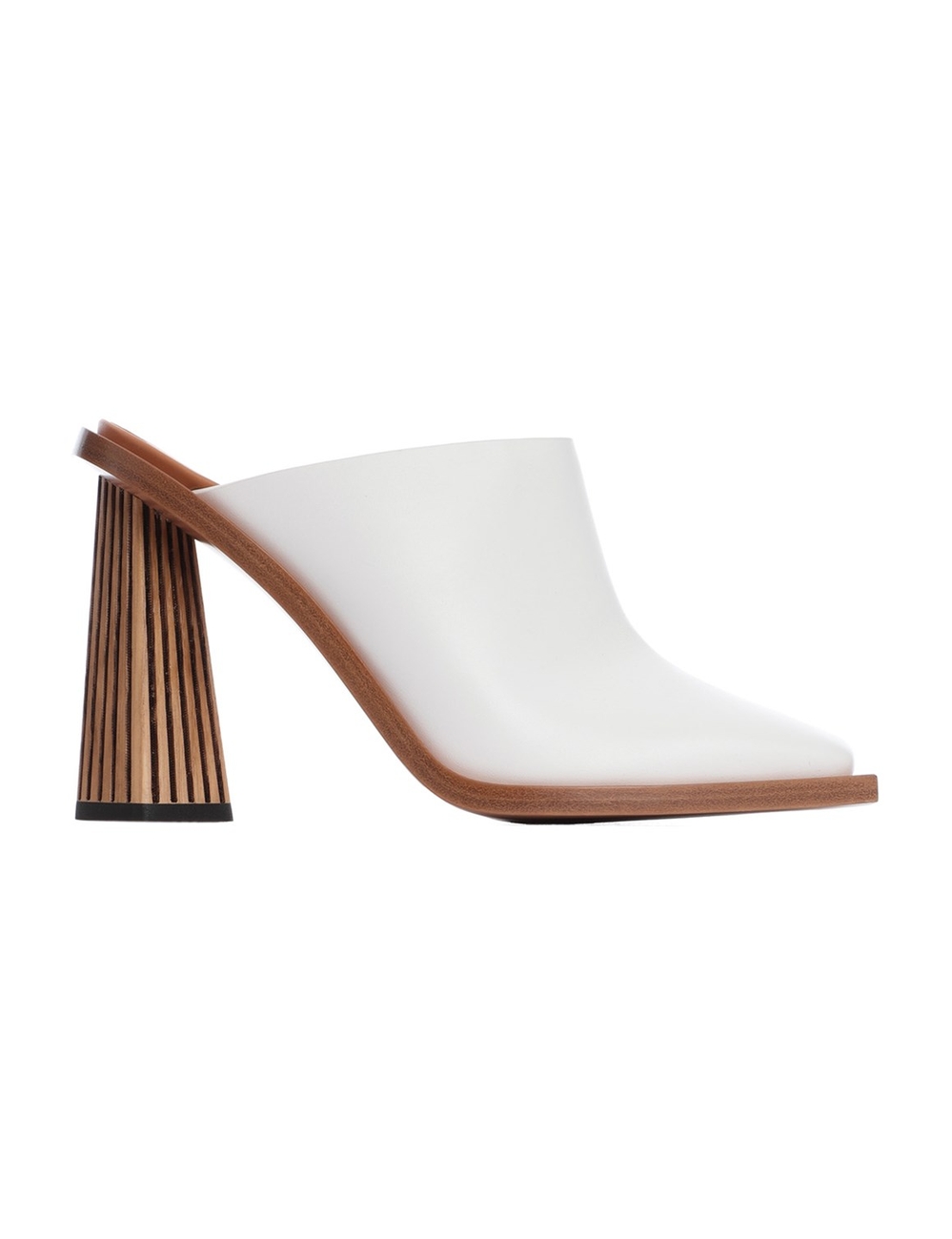 賽季：SS2020 白顏色 意大利製造 分類：鞋 子類別：拖鞋 皮革：100％ 鞋跟：100毫米 皮革鞋底：真