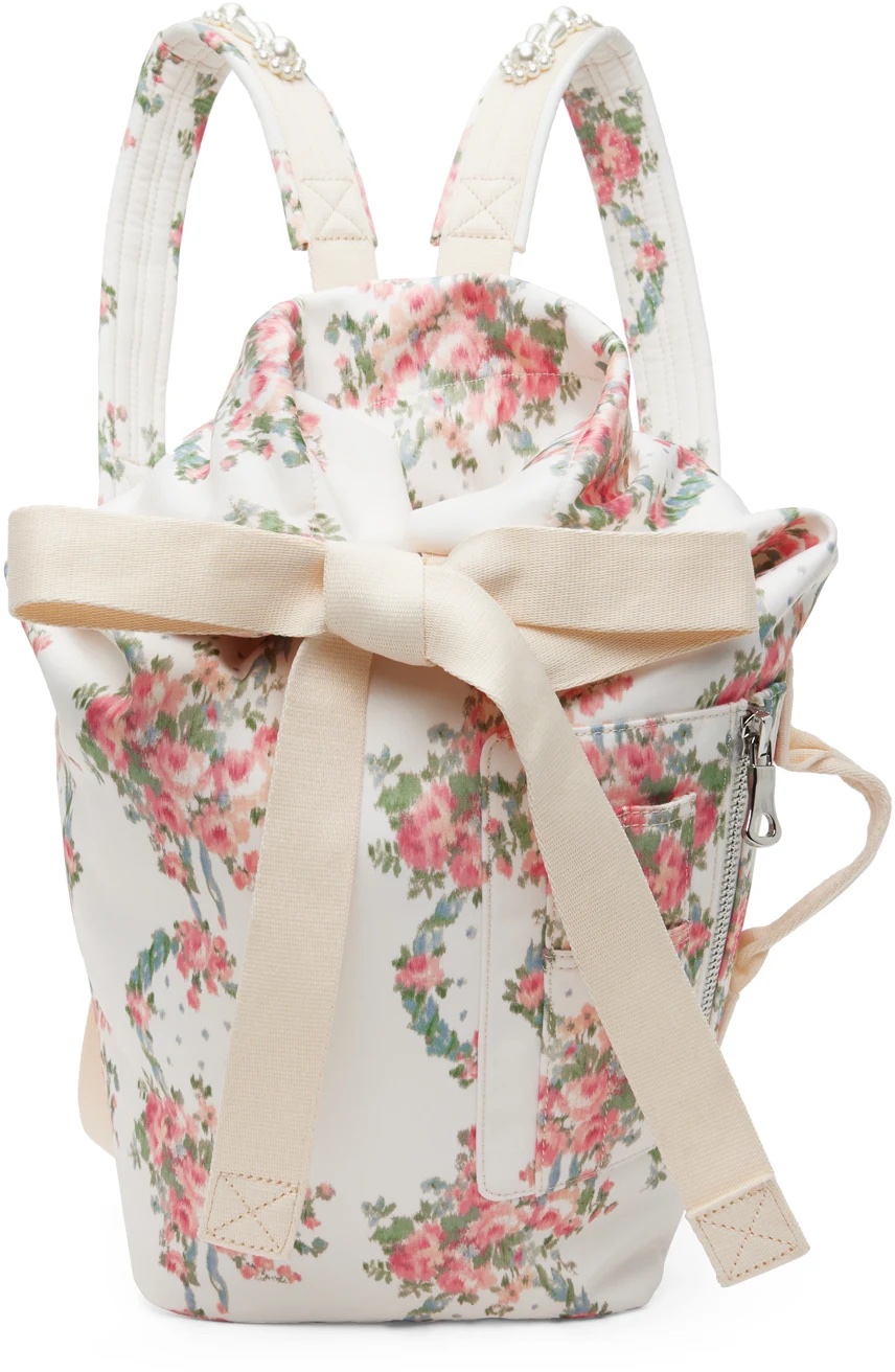 Simone Rocha 灰白色小號 Bow Tie 雙肩包