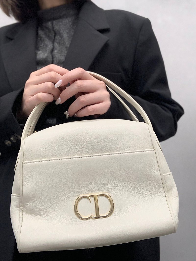 【日本發貨】Christian Dior Christian Dior CD 真皮手提包 off 白 vintage jnzf2z