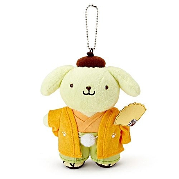 【震撼精品百貨】Pom Pom Purin 布丁狗~Sanrio 布丁狗日式和服造型玩偶吊鍊#30756