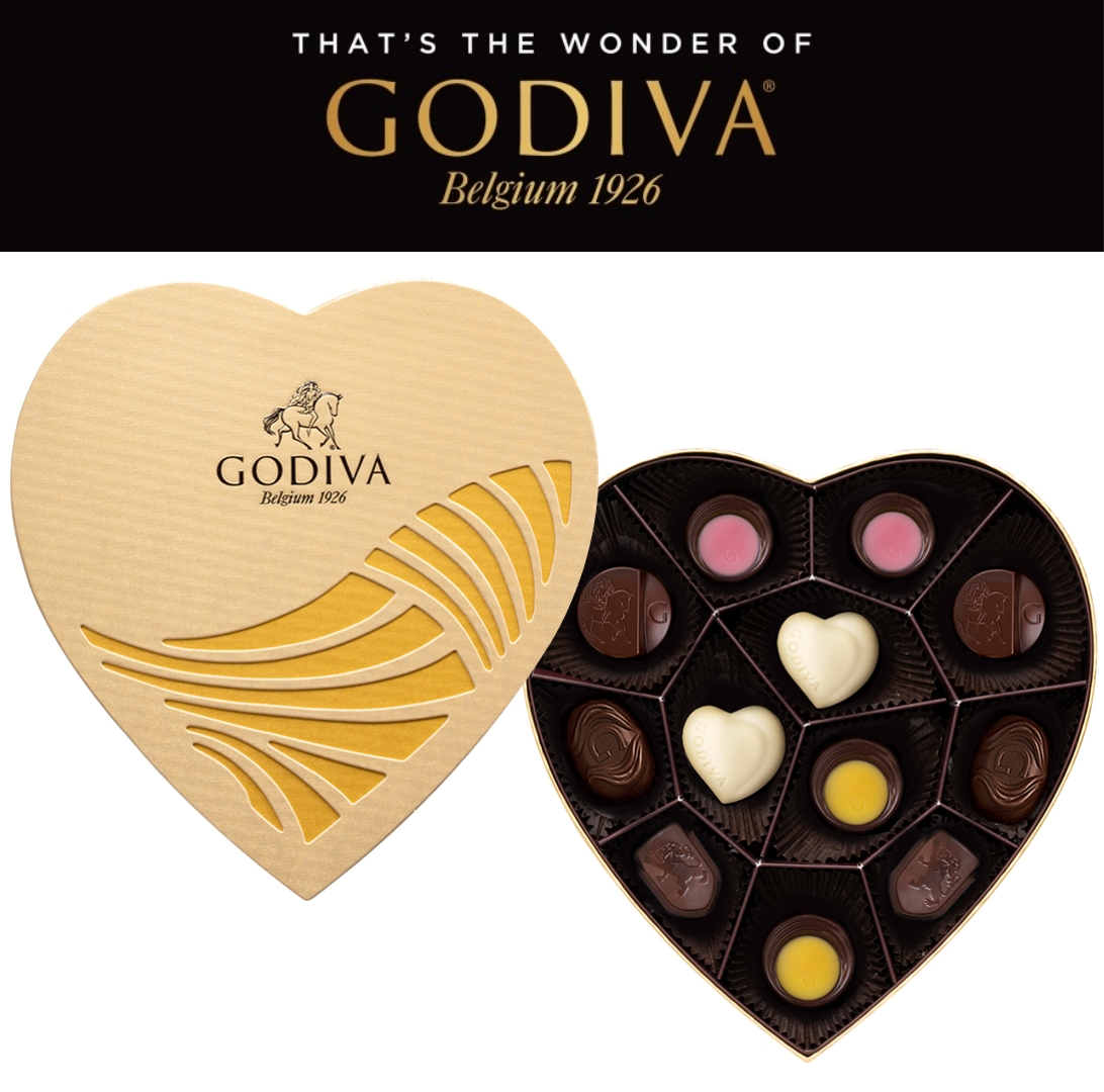 GODIVA 金裝心形巧克力禮盒12顆裝