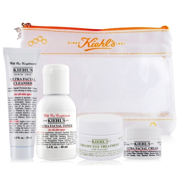 KIEHL’S 契爾氏 冰河酪梨保濕修護組(14g+30ml+40ml+7ml+束口袋)
