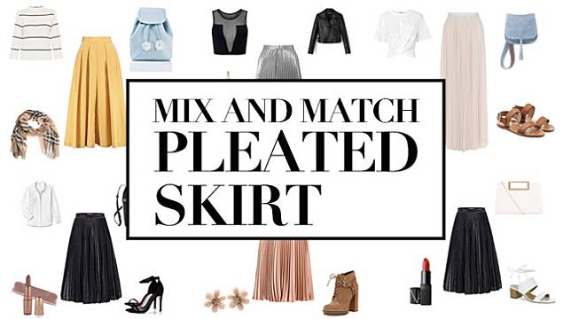 6 Cara Mix and Match Pleated Skirt yang Lagi Trend