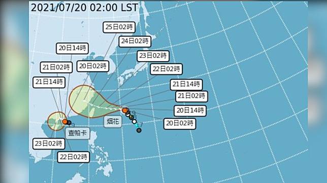 烟花恐增強為中颱 週四接近北部海面 週六影響最鉅 Tvbs Line Today