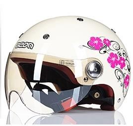 BEON摩托車頭盔男女四季半盔覆式電動機車安全帽可愛輕便秋季防曬