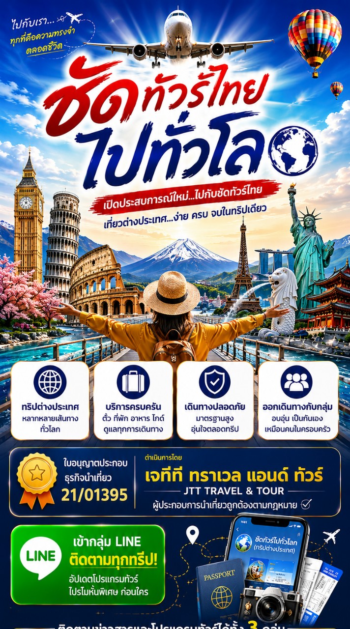 ชัดทัวร์ไทยไปทั่วโลก(ทริปต่างประเทศ)​