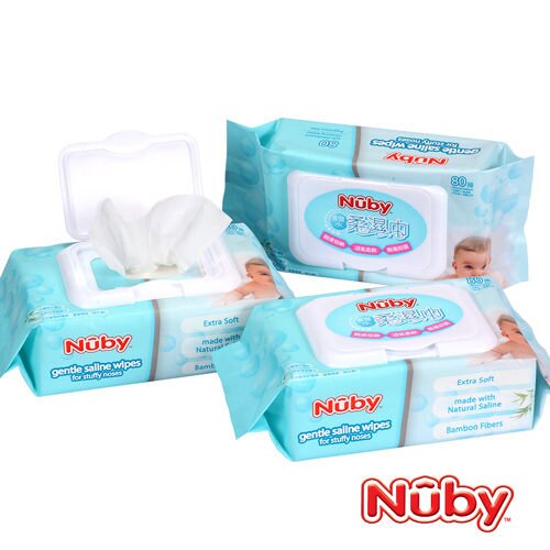 Nuby 食鹽水柔濕巾 80抽*3包/串★衛立兒生活館★
