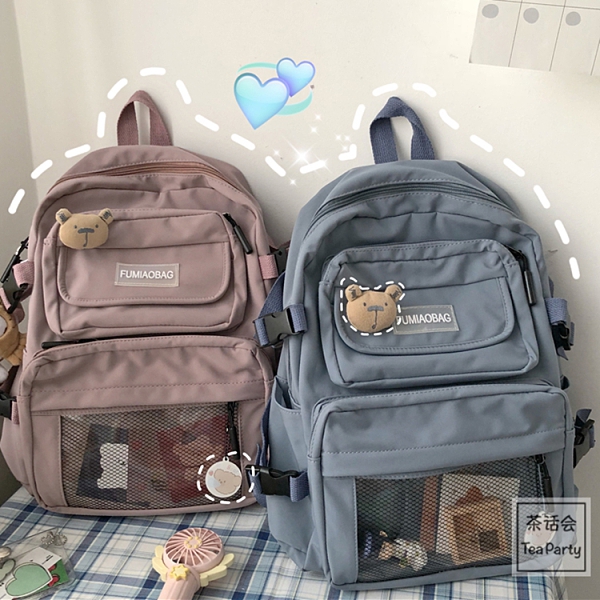 後背包 韓國ins工裝港風街拍書包女學院風原宿學生後背包ulzzang旅行背包 愛麗絲