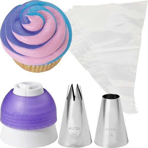 ◇畫線點珠星星邊飾◇蛋糕甜品擠花裝飾◇搭配奶油巧克力醬◇雙色、三色換模器◇一次性擠花袋x9