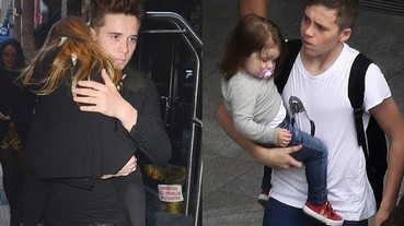 帥翻！總是細心抱著妹妹小七 貝克漢大兒子成為「好哥哥」代表