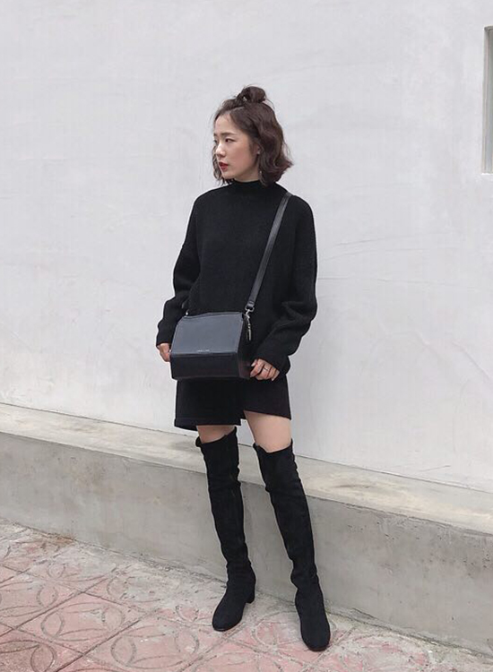 秋靴 秋靴穿搭 靴子 寬口靴 D+AF