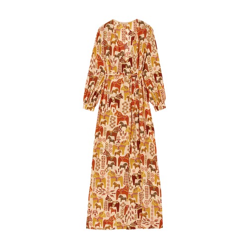 Alaterno dress in printed silk