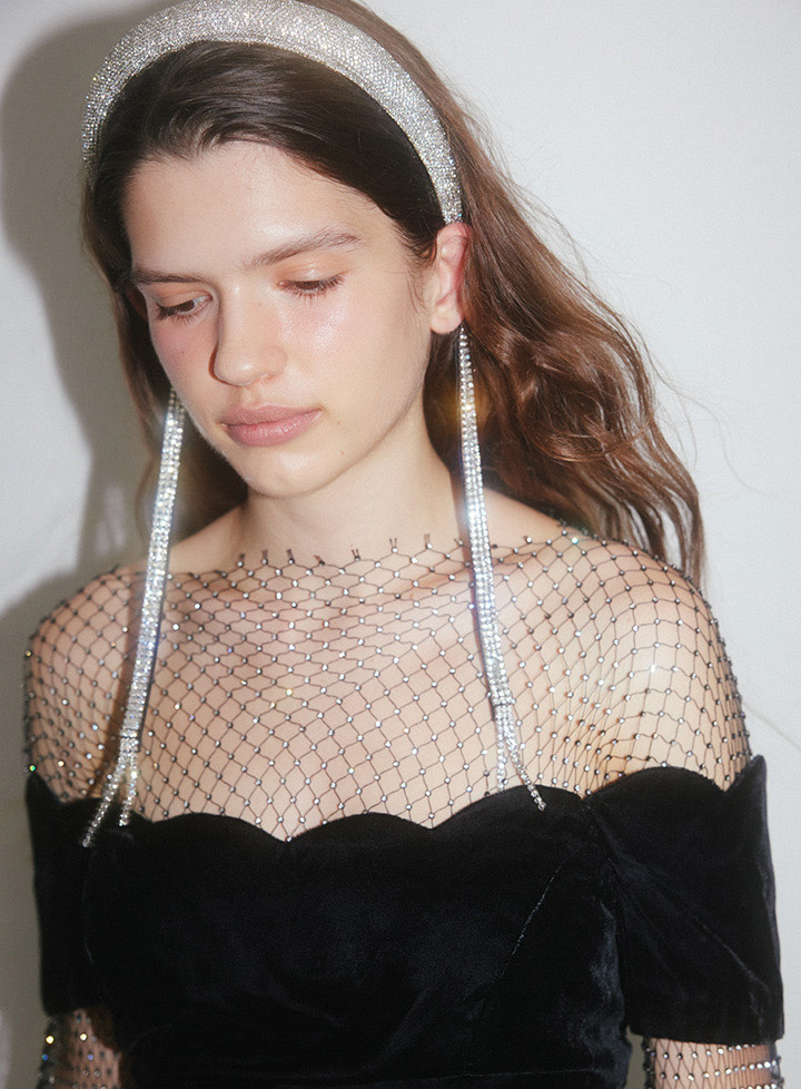 Vintage Hollywood Twinkle Drop Crystal Hairband