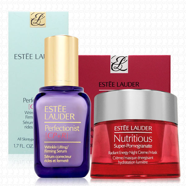 ESTEE LAUDER雅詩蘭黛 CP+R抗皺緊緻精華50ml+微循環晚安凝霜50ml