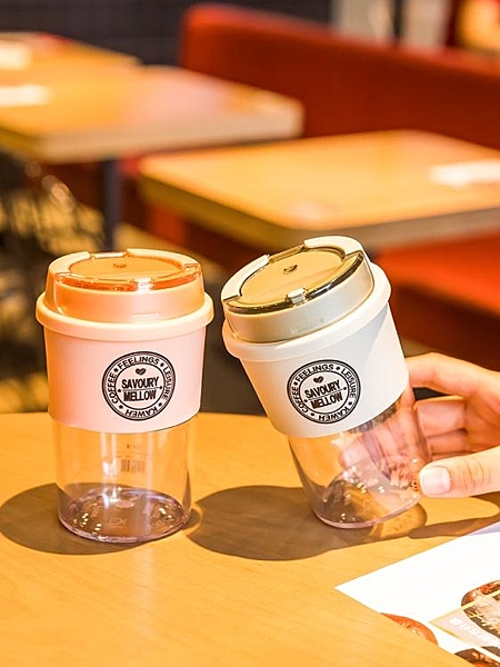 隨行杯咖啡隨行杯家用簡約清新森系水杯女ins夏季北歐風便攜tritan杯子 玩趣3C