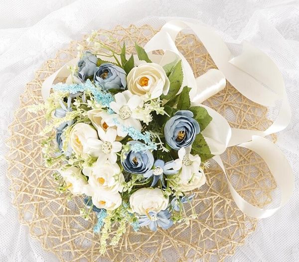 新娘手捧花婚禮結婚新娘手捧花伴娘團花束假花韓式高檔影樓攝影拍照道具旅拍WD 晴天時尚館