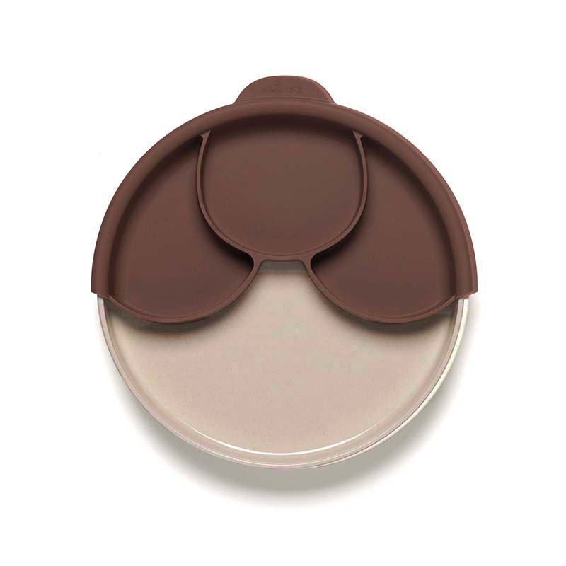 【舊金山設計品牌 Miniware】分隔餐盤組-深可可+鮭魚貝果 #MWSPSSDI4SSC