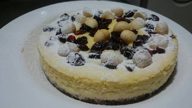 【美好食光】6寸滿滿蔓越莓&夏威夷豆糖霜重乳酪蛋糕/起司蛋糕