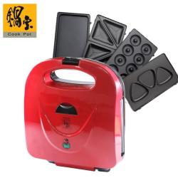 ◎多樣化DIY料理，親子同樂|◎可換式烤盤，清洗無死角|◎烤盤為食品級不沾塗層商品名稱:【鍋寶】美味多功能鬆餅機-贈綜合烤盤組(EO-MF2255MF2255Y0)品牌:鍋寶型號:MF-2255種類: