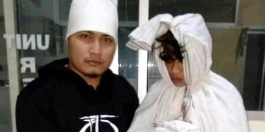 Hantu pocong palsu tertangkap di Pemalang. &copy;Polres Pemalang