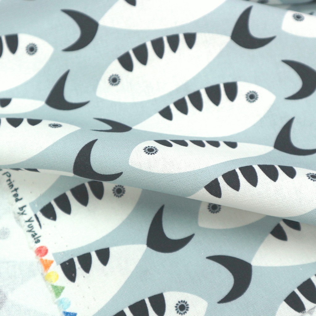 厚棉布料-數位印花-瑞典鯡魚