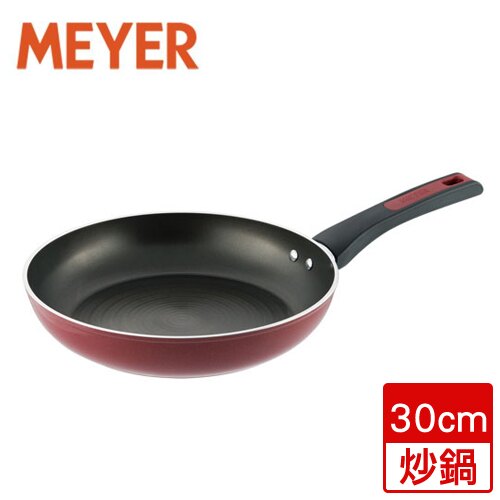 美亞MEYER 輕享紅單柄炒鍋-附蓋(30cm)【愛買】