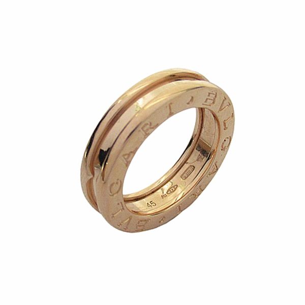 BVLGARI 寶格麗 B-zero1系列單環戒指 XS K18PG(750)PINK GOLD 【二手名牌BRAND OFF】