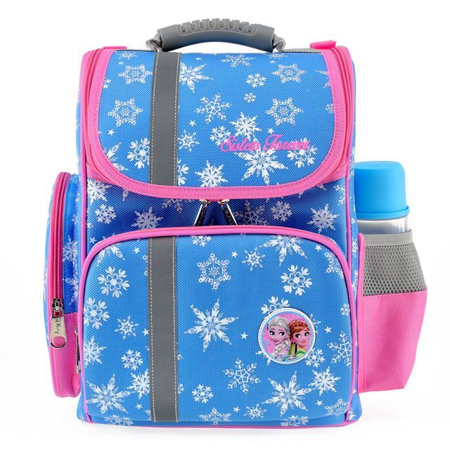 ◎最受歡迎喜愛迪士尼動畫電影◎漂亮印花繽紛亮麗 活潑配色◎前後加強反光安全設計◎ㄇ型拉鍊式大開口 書本物品好取放