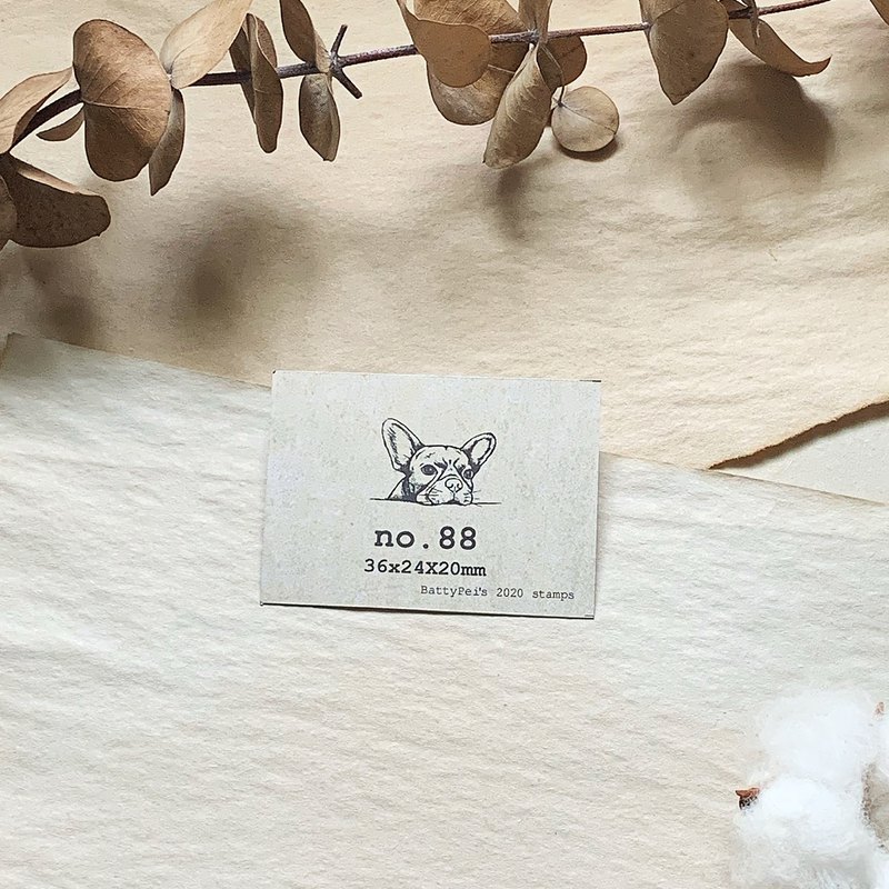 no.88 躲貓貓-法鬥 手繪復古印章 尺寸:36mmx24mmx20mm