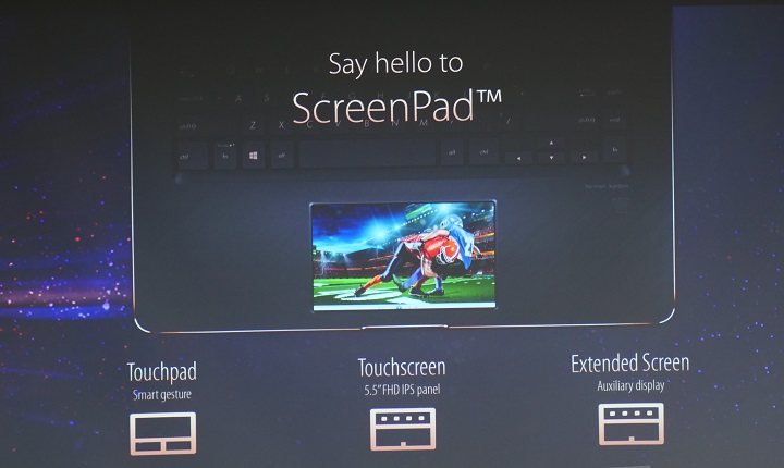 Asus 推出雙螢幕筆電 ZenBook Pro，觸控板「ScreenPad」變成你的第二個螢幕
