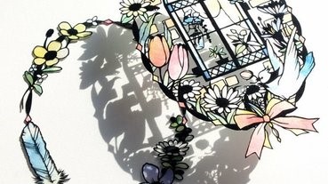 【有片】神作！插畫般的夢幻剪紙繪