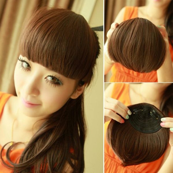 瀏海髮片假髮 韓系假髮假瀏海帶夾子 隱形無痕齊瀏海假髮片假頭簾平瀏瀏海假髮