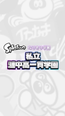 私立漣(さざなみ)中高一貫学園(スプラなりきり)