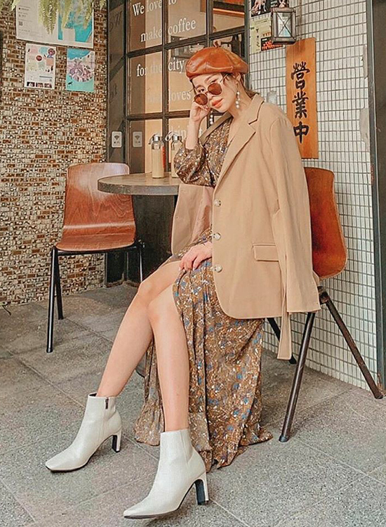 秋靴 秋靴穿搭 靴子 寬口靴 D+AF