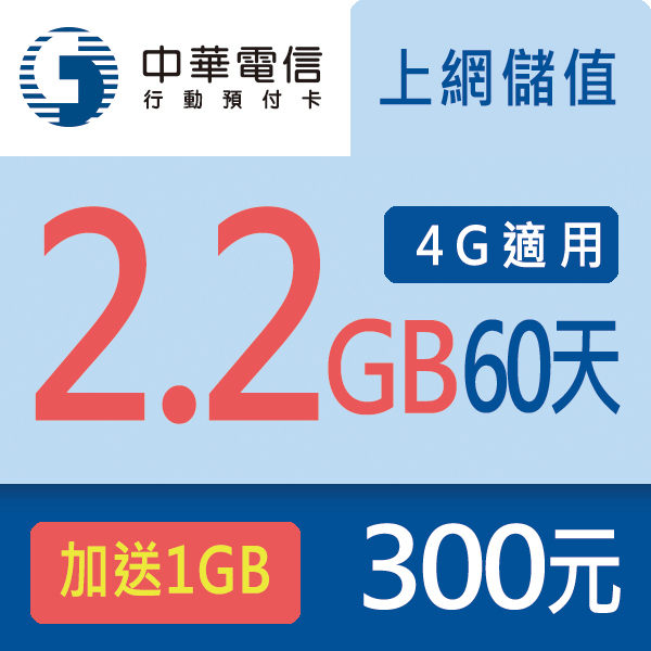 ★請詳閱此商品頁面。nn★購買後，請自行儲值基本1.1GB+優惠1.1GB加送1GB/效期60天。